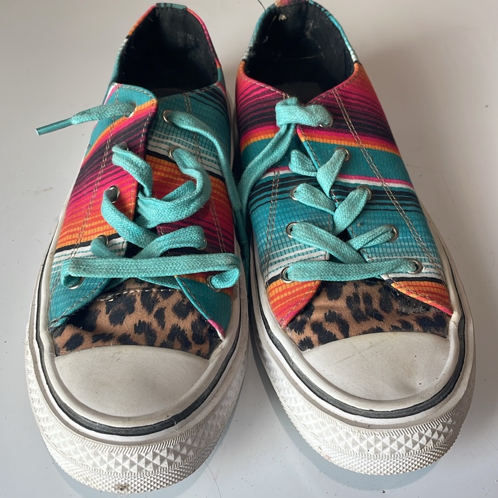 Crazy Train Multicolor Leopard Sneakers